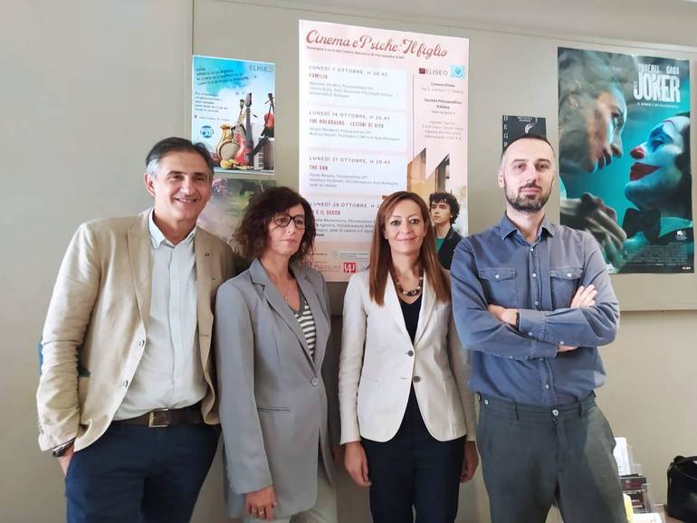 da sinistra Gianluca Farfaneti, la professoressa Chiara Ruini, Mirella Montemurro e Michele Galardini