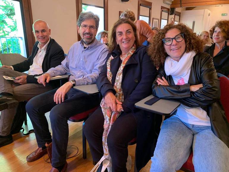 In foto  gli assessori del Comune di Cesena Camillo Acerbi, Elena Baredi e Carmelina Labruzzo oltre al segretario generale Cisl Romagna Francesco Marinelli