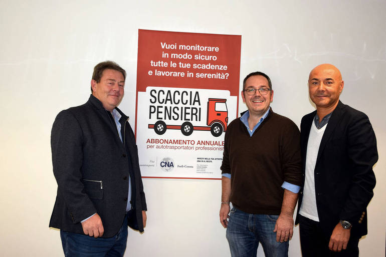 Nella fotografia da sinistra Daniele Battistini, Lorenzo Corallini, Franco Napolitano