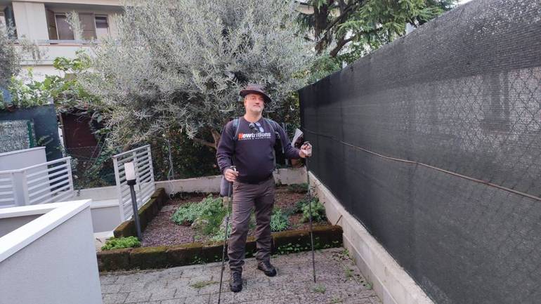 Marco Pieri, oggi alla partenza in Abruzzo, sul cammino "Sulle tracce di trinità"