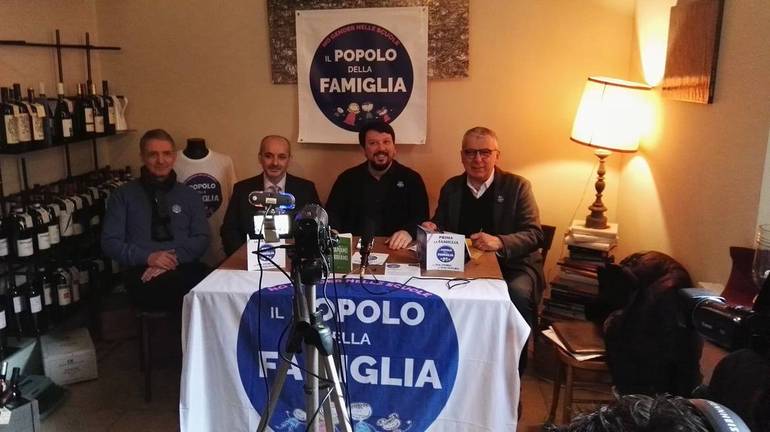 La presentazione dei candidati del Popolo della famiglia, lo scorso 7 gennaio a Cesena