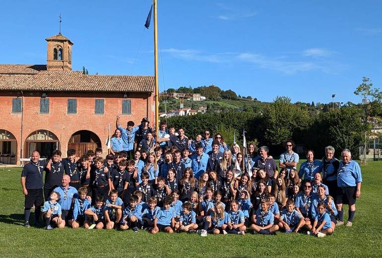 La foto degli scout presenti ieri al saluto all'Osservanza