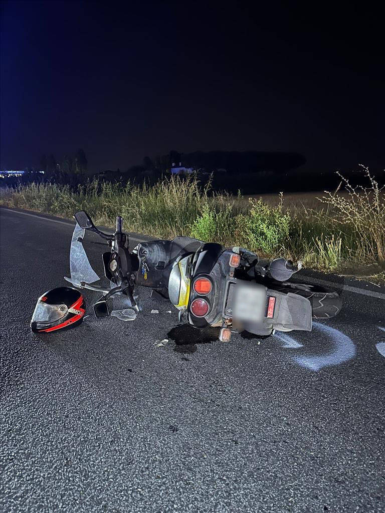 Scontro bici-scooter ieri sera, in via Torino