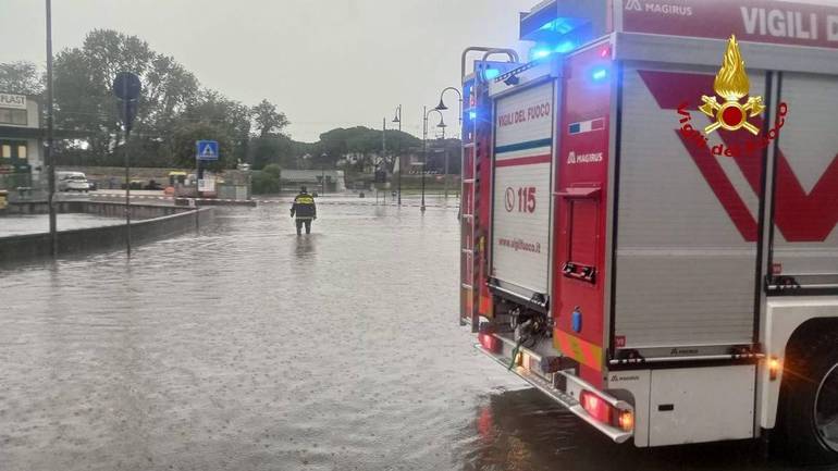 Vigili del fuoco a Cesenatico