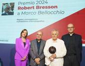 Venezia, settembre 2024: 81ª Mostra internazionale d’arte cinematografica, Marco Bellocchio riceve il 25° premio Robert Bresson. Foto di Karen Di Paola