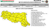 Allerta meteo gialla per possibilità di forti temporali