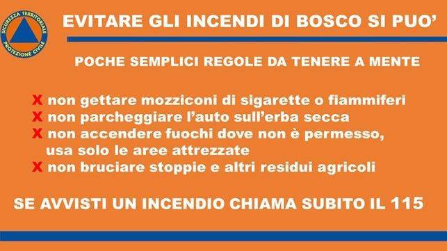 Rischio incendi boschivi: scatta l'allerta arancione nelle province di Bologna, Ferrara, Forlì-Cesena, Ravenna e Rimini