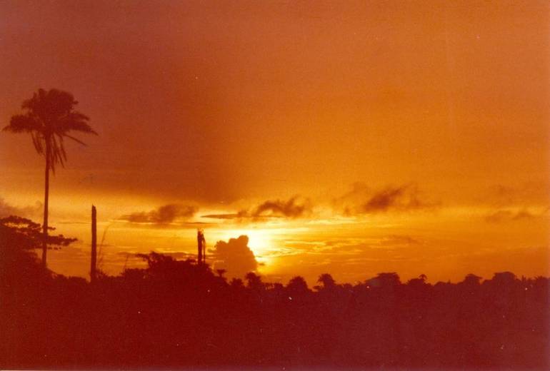 Foto d'archivio Pier Giorgio Marini. Tramonto tropicale, Nigeria 1977