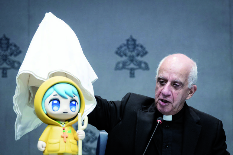 monsignor Rino Fisichella sarà a Cesena alla due giorni per il presbiterio - nella foto (Siciliani-Gennari/Agensir) mostra "Luce", mascotte del Giubileo 2025