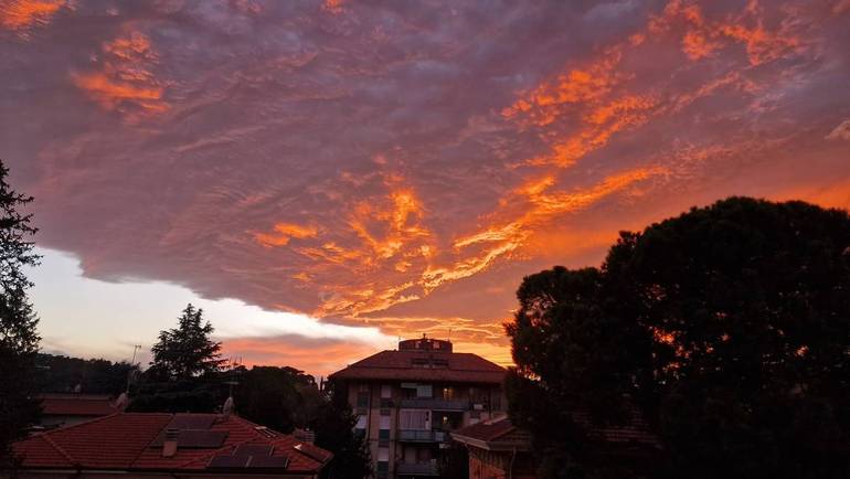 Il tramonto del 27 settembre (foto: Mv)