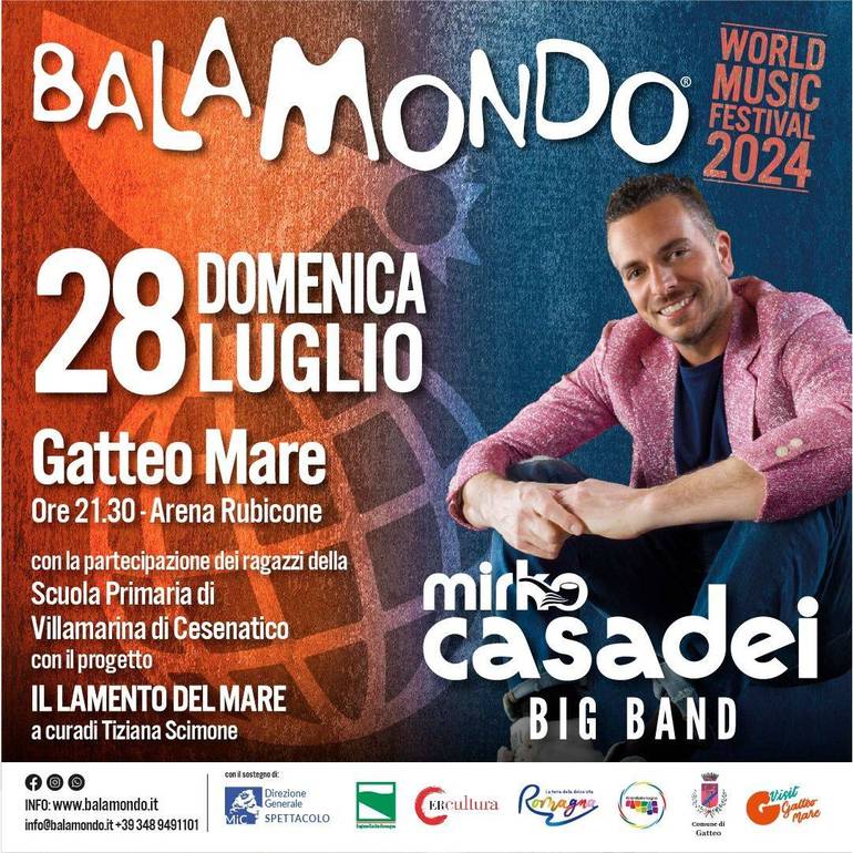 Balamondo world music: a Gatteo Mare lo spettacolo di Mirko Casadei e Big Band