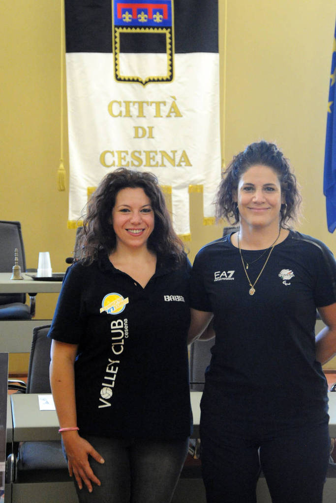 Roberta Pedrelli (a destra) insieme all'allenatrice Monica Tartaglione - foto archivio Sandra&Urbano (Cesena)